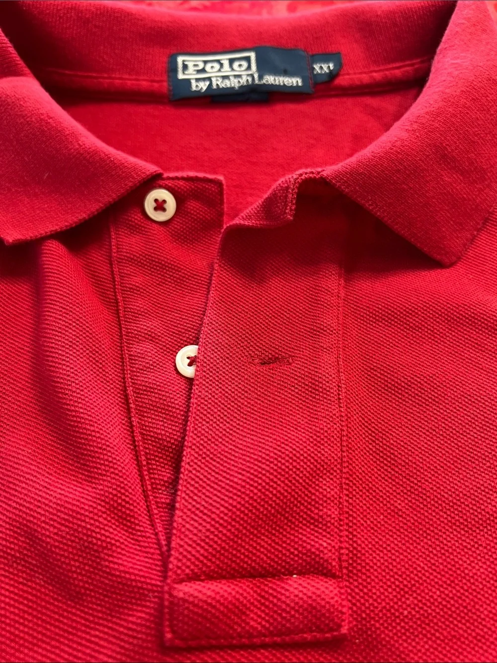 Polo Ralph Lauren Red Polo Shirt Men’s XXL Cotton Short Sleeve Embroidered Pony